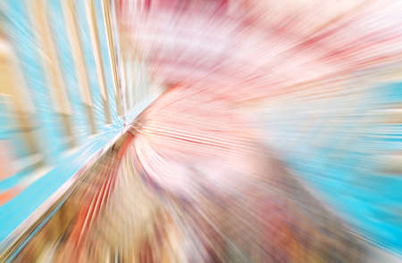 Abstract futuristic background with zoom effect.の写真素材