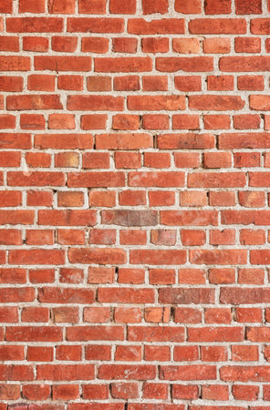 Detailed picture of an old brick wall, background or wallpaper.