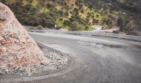 A sharp turn on a mountain road, Ecuador.