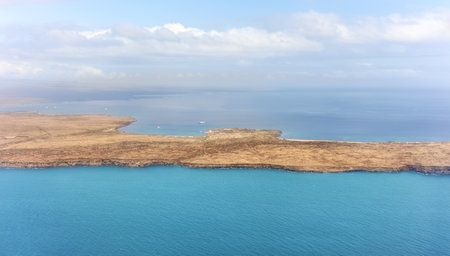 Aerial view of the Galapagos Islands, Ecuador.の写真素材