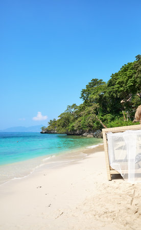 Beautiful tropical beach in the Philippines.の写真素材
