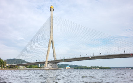 Photo of Sungai Kebun Bridge (Raja Isteri Pengiran Anak Hajah Saleha Bridge) in Bandar Seri Begawan, Brunei.の写真素材
