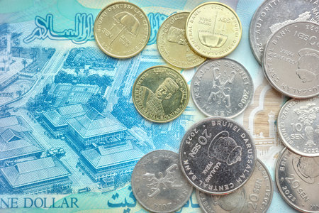 Close up photo of Brunei dollar (Brunei ringgit).