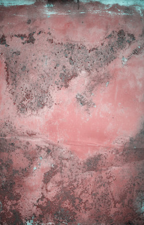 Photo of old and worn steel sheet, abstract background.の写真素材