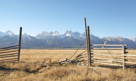The landscape of Grand Teton National Park, USA.
