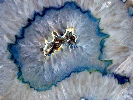 Light blue mineral polished section