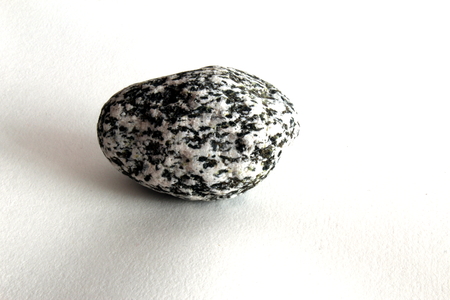 Isolated magmatic rock on white backgroundの写真素材