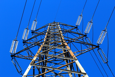 High voltage pylonの写真素材