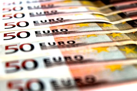 50 euro notesの写真素材