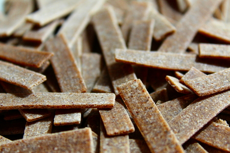 Uncooked buckwheat pastaの写真素材
