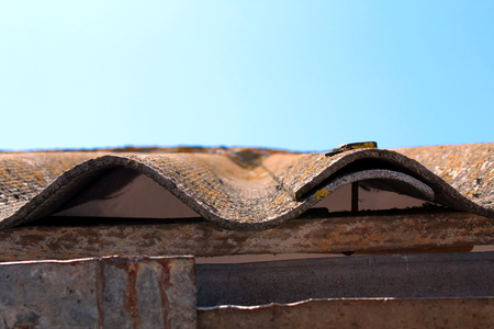 Fiber sheet roofingの写真素材