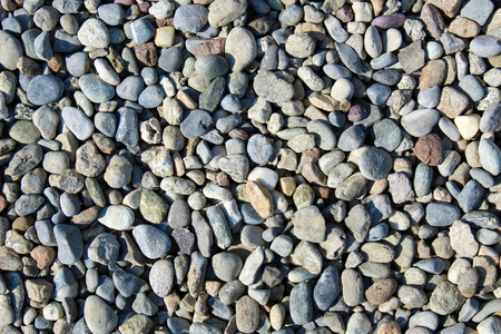 Gravel on the groundの写真素材