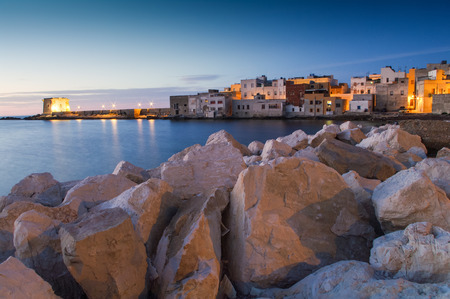 Sunset at Trapani, Sicily, Italyの写真素材