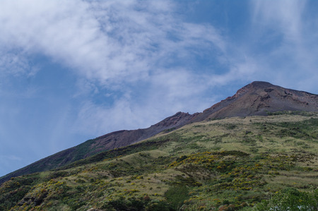 Constantly active volcano on the island of Stromboli, Sicily, Italy の写真素材