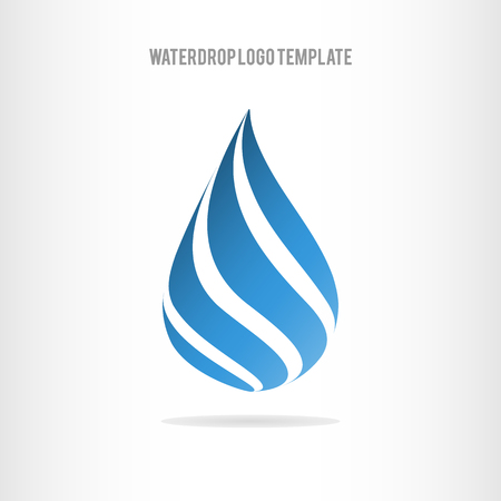 Water drop logo template. Waterdrop icon. Business logo templateのイラスト素材