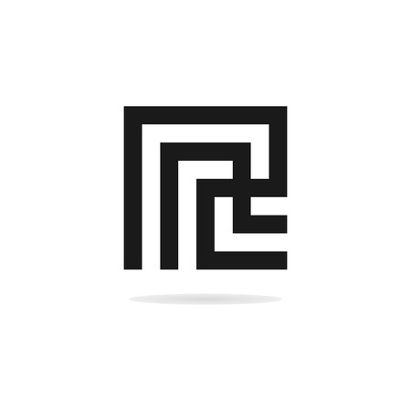 Abstract letter R logo template. Business logo templateのイラスト素材