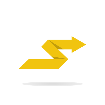 Abstract letter S in the form of arrows. Letter S logo template. Arrow logo template. Business logo template. Vectorのイラスト素材