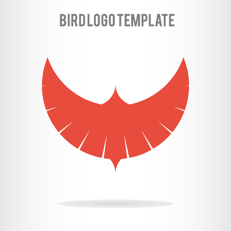 Abstract Bird logo template. Abstract Bird icon. Minimal design. Business logo template. Vectorのイラスト素材