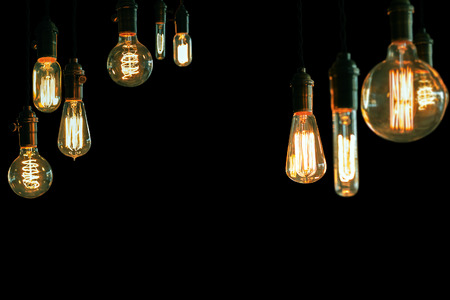 Decorative antique edison style filament light bulbs