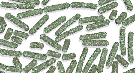 Escherichia coli also known as Ecoli bacteria in health science background 3D generated graphic