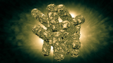 Escherichia coli also known as Ecoli bacteria in health science background 3D generated graphicの写真素材