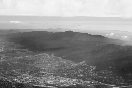Beautiful aerial view of the rocky mountains of the United Statesの写真素材