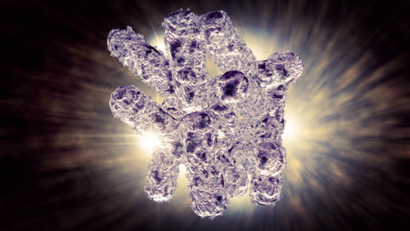 Escherichia coli also known as Ecoli bacteria in health science background 3D generated graphicの写真素材