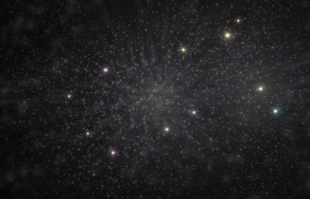 Gemini twins constellation 3D illustration with colorful starsの写真素材