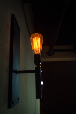 Decorative antique edison style filament light bulbの写真素材