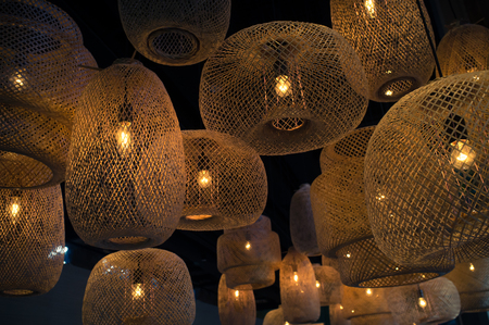 Decorative antique edison style filament light bulbの写真素材