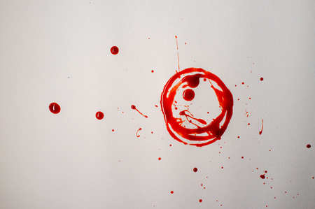 Bloody background blood spatter pattern for evidence or Halloween themeの写真素材