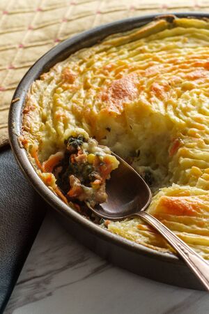 Irish shepherd's pie also known as cottage pieの写真素材