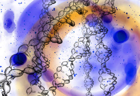 Abstract DNA strand double helix genetics 3D illustration