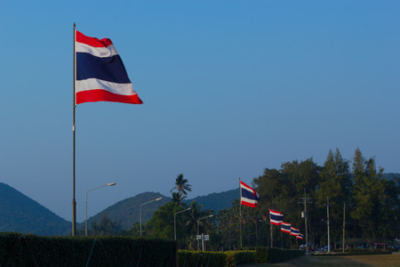 Column of Thailand flag.の写真素材