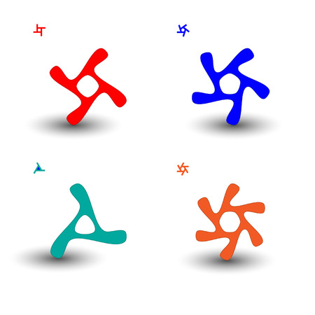 Set of isolated abstract shapes.のイラスト素材