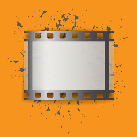 Picture film frame  in the background of splashes paint. Vector  version EPS 10, contains transparency and blend modes.のイラスト素材