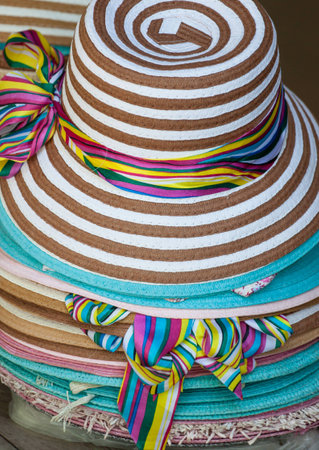 Fashion hat  hand make on shopの写真素材