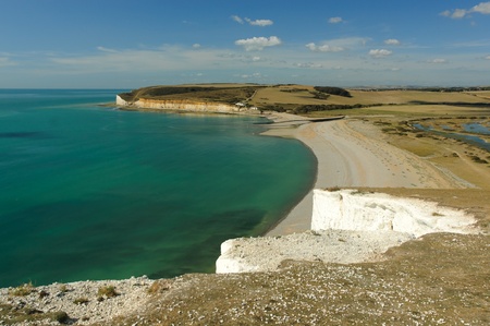 Bay at Seven Sisters, UK.の写真素材