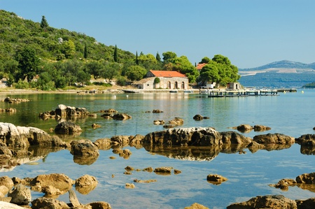 Sunny bay in Croatiaの写真素材