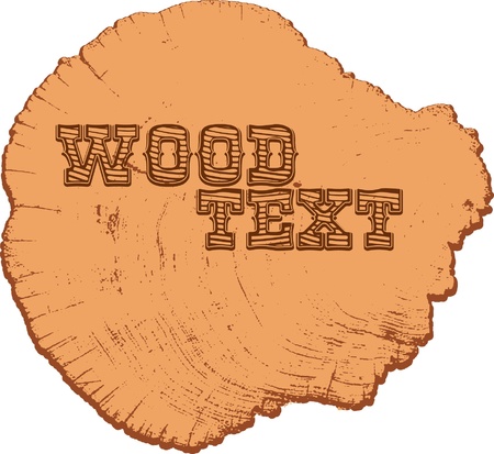 text on wood ringのイラスト素材