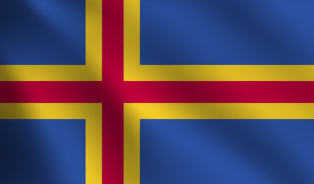 Aland flagのイラスト素材