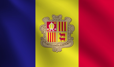 Andorra flagのイラスト素材
