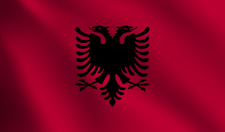 Albania flagのイラスト素材