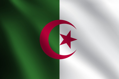 ALGERIA flagのイラスト素材