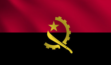 Angola flagのイラスト素材