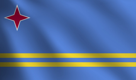 Aruba flagのイラスト素材