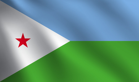 Djibouti flagのイラスト素材