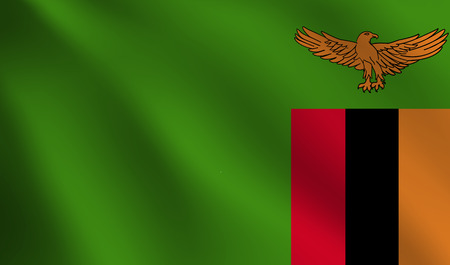 Zambia flagのイラスト素材