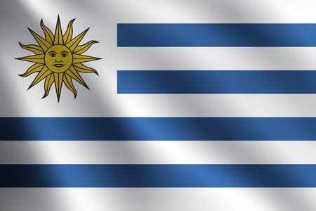 URUGUAY flagのイラスト素材