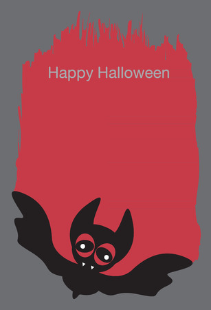 Happy Halloween card. Vector illustrationのイラスト素材